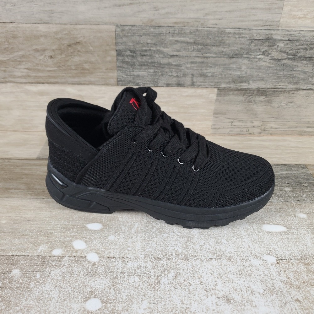 Zeba Hands Free Walking Shoes Womens Sz 8.5 Athletic Black Mesh Low Top Sneakers